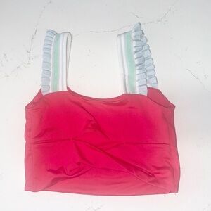 Altar'd State Red Athletic Top with Ruffle Straps